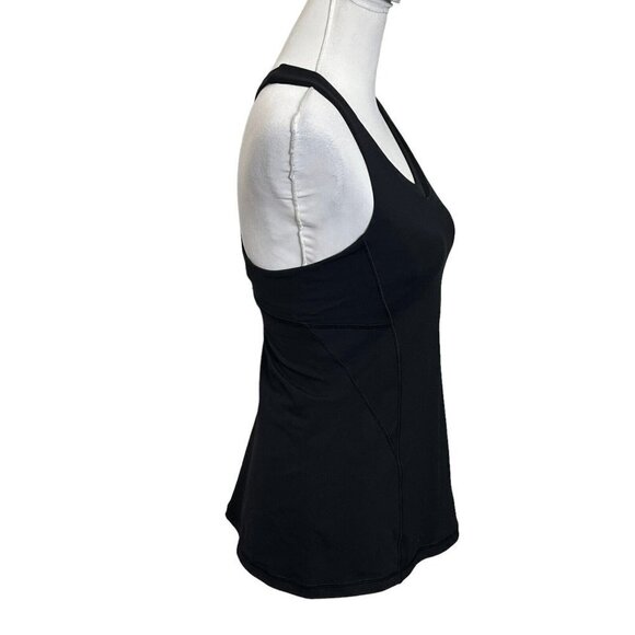 Lululemon Stash N Run Tank Black Women’s Size 4 Medium Support Tight Fit - Picture 8 of 11